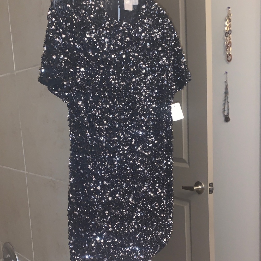 ASOS Black Sequin Top